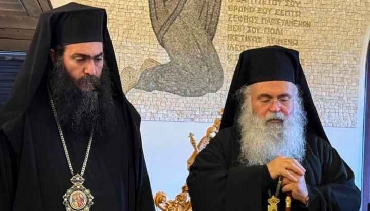 Архієпископ Кіпру Георгій і митрополит Пафоський Тихік. Фото: СПЖ.