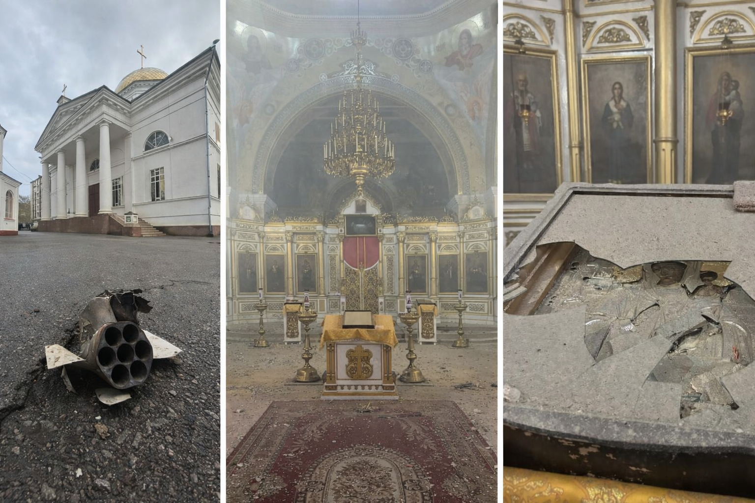 In Kherson, Holy Spirit Cathedral damaged by shelling at Christmas