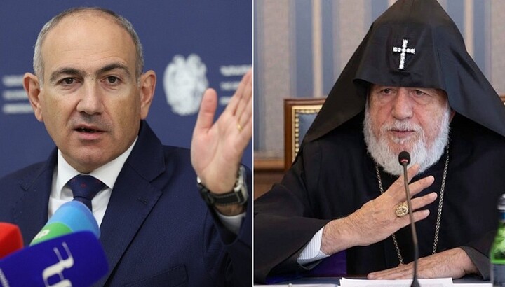 Prime Minister of Armenia Nikol Pashinyan/Catholicos of All Armenians Garegin II. Photo: News Armenia