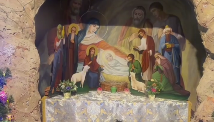 Рождественский вертеп в Почаевской лавре. Фото: скриншот видео обители