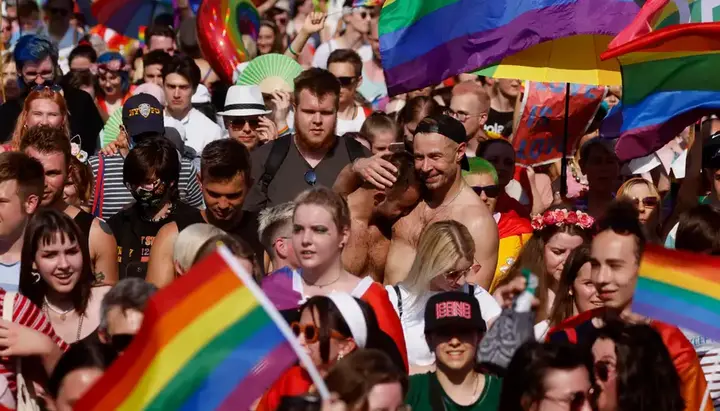 A gay pride in Warsaw. Photo: Wojtek Radwanski/AFP