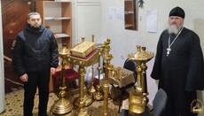 У Святогірську лавру повернули вкрадене зі скиту церковне майно