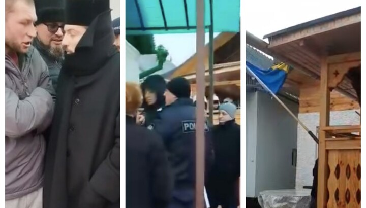 Учасники конфлікту навколо церкви «Успіння Пресвятої Богородиці» Молдавської митрополії. Фото: Facebook