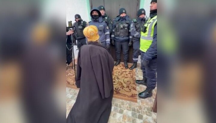 Archbishop Petru of the Orthodox Church of Moldova outside the church in the village of Dereneu. Photo: Bloknot Moldova