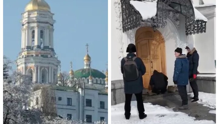 Сотрудники срезали замки еще на двух храмах Нижней лавры. Фото: СПЖ