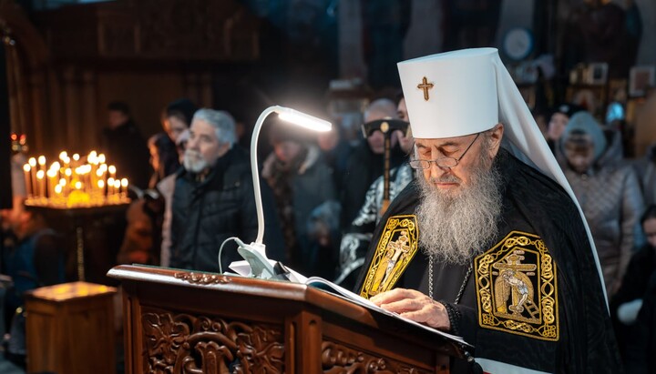 Блаженніший Митрополит Онуфрій у Флорівському монастирі столиці. Фото: УПЦ