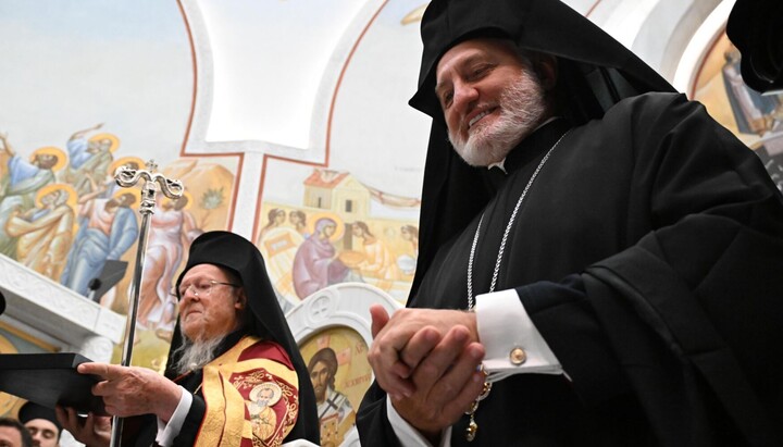 Patriarch Bartholomew and Archbishop Elpidophoros. Photo: Orthodox Observer