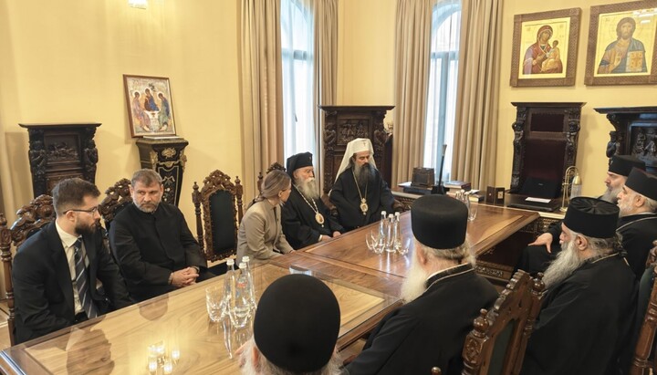 Встреча Патриарха Болгарского Даниила с местоблюстителем Патриаршего престола Грузии митрополитом Шио Сенакским. Фото: bg-patriarshia