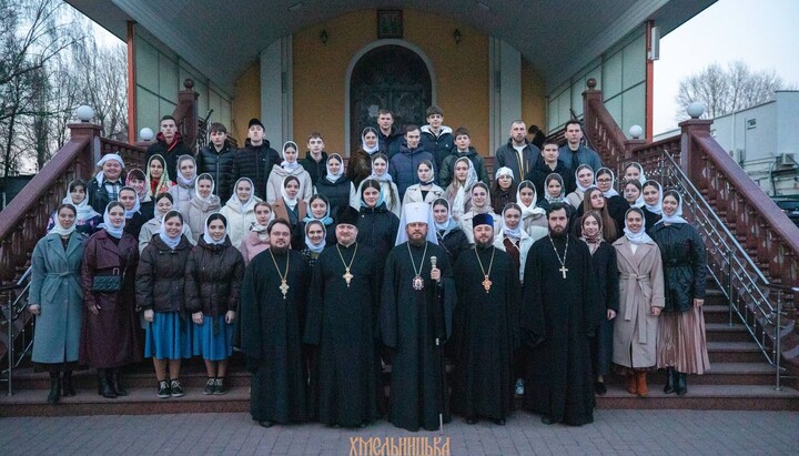 Participants in the Orthodox youth forum “Adam and Eve: The Mystery of Marriage.” Photo: Telegram channel of the Khmelnytskyi Eparchy of the UOC