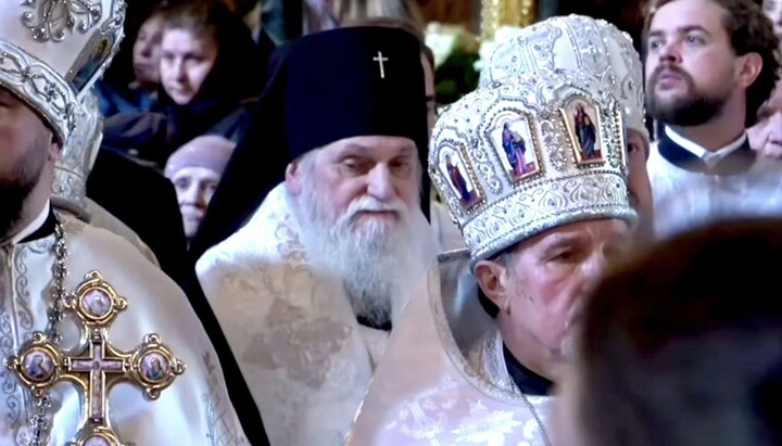 Маруцак вместе с «иерархами» ПЦУ на отпевании Филарета во Владимирском соборе. Фото: Фб-страница Маруцака