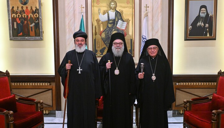 Πατριάρχες Ιωάννης, Ιγνάτιος Εφραίμ και Γιουσέφ Αμπσί. Φωτογραφία: Αντιοχειακού Πατριαρχείου