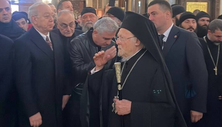 Патріарх Варфоломій у Троїцькому соборі Тбілісі. Фото: СПЖ