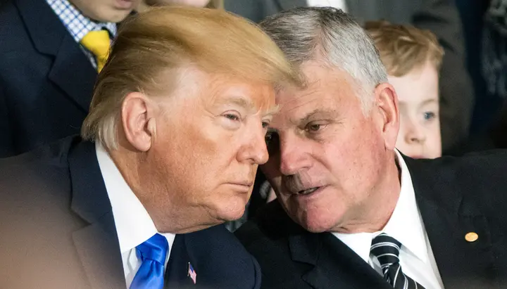 Дональд Трамп і євангеліст Франклін Грем. Фото: The New Yorker