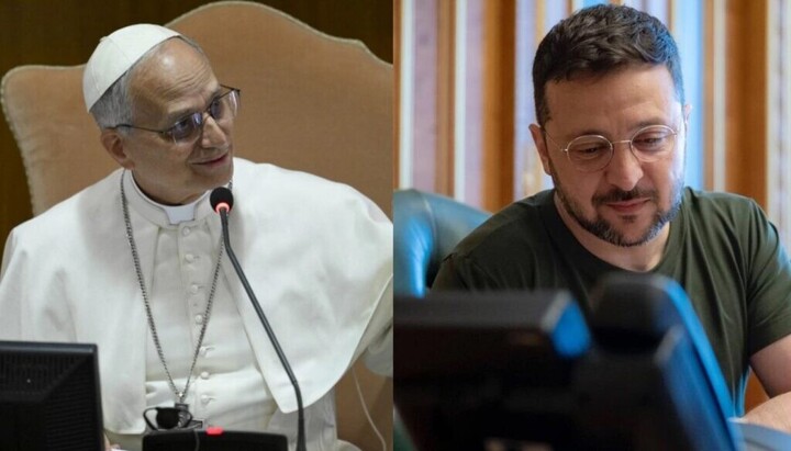 Папа Лев XIV і Володимир Зеленський. Фото: catholicnews