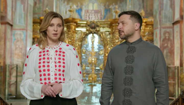 Подружжя Зеленські. Фото: скриншот ютуб-каналу Зеленського