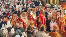 His Beatitude officiates at all-night vigil at Chernivtsi cathedral