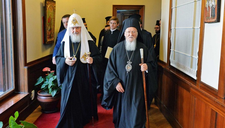 Патріарх Кирил і Патріарх Варфоломій. Фото: прес-служба РПЦ