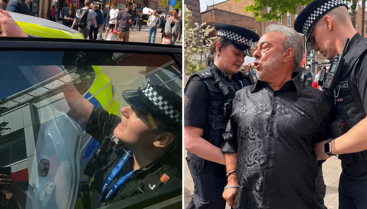 Detention of a Christian preacher in British Watford. Photo: Dailymail