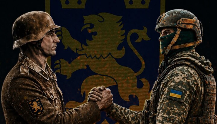 Collage featuring soldiers of the SS “Galicia” division and the Armed Forces of Ukraine. Photo: Tkachuk’s Facebook