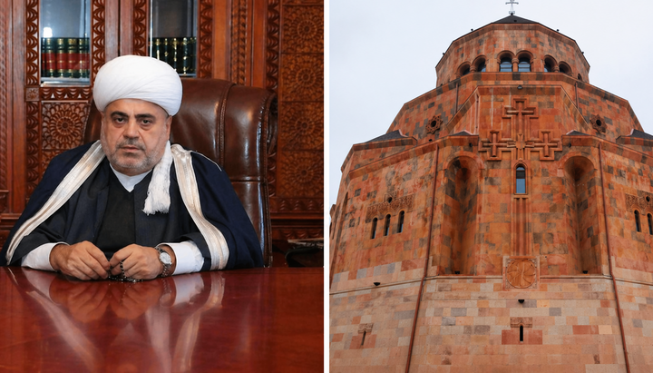Head of the Caucasus Muslims Office and the Cathedral of the Intercession of the Theotokos in Stepanakert. Photo: open sources