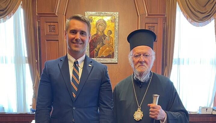 Барнс і Патріарх Варфоломій. Фото: прес-служба Константинопольського Патріархату