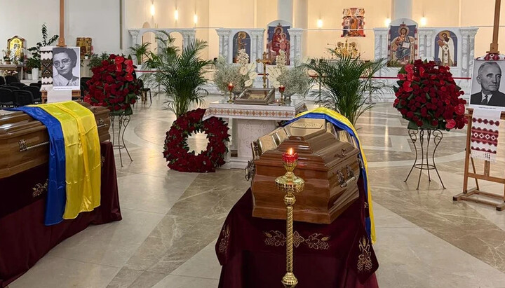 The remains of Andriy Melnyk at the UGCC cathedral. Photo: Ukrainska Pravda