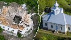 UOC church destroyed by shelling in Ulanove, Sumy region