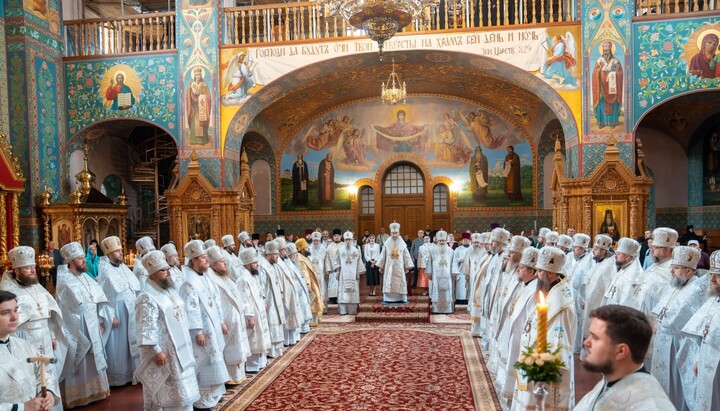 Богослужение в Пантелеимоновском соборе в Феофании 27 мая 2026 года. Фото: пресс-служба УПЦ