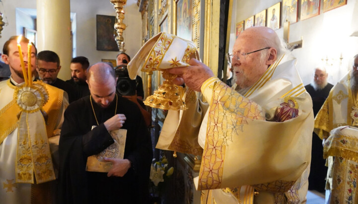 Patriarch Bartholomew presided over the divine service on his name day. Photo: Ecumenical Patriarchate / Facebook