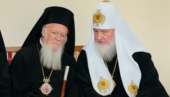 Патріархи Варфоломій і Кирил. Фото:Orthodoxia News Agency