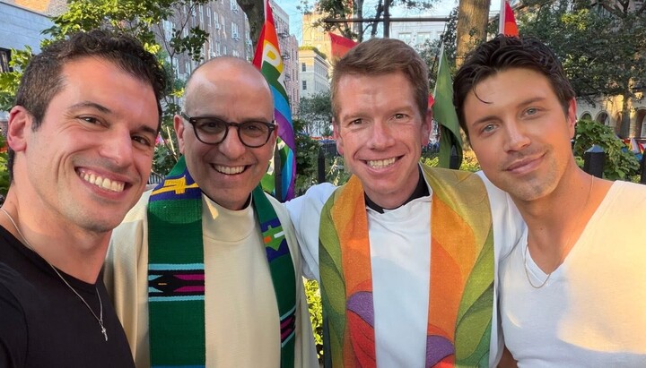 An RCC cleric celebrated an LGBT Mass in the United States. Photo: Matthew Joseph on X