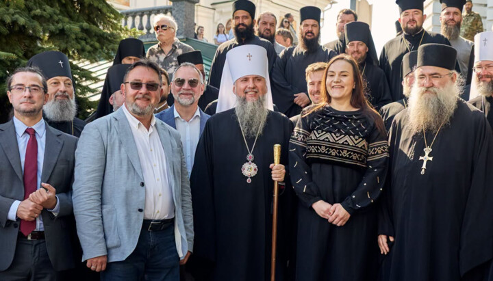 Думенко на відкритті Дальніх печер Лаври. Фото: Фейсбук Бережної