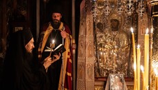 У Хіландарі відслужили багатогодинну службу на честь ікони Троєручиця
