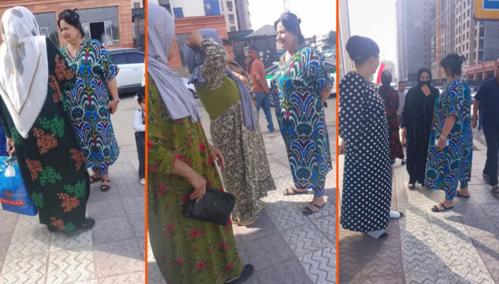 Жінки та чоловіки на вулицях міста в Таджикистані. Фото: nuz.uz
