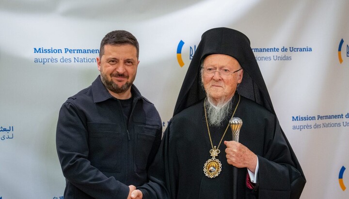 Володимир Зеленський та Патріарх Варфоломій. Фото: archons.org