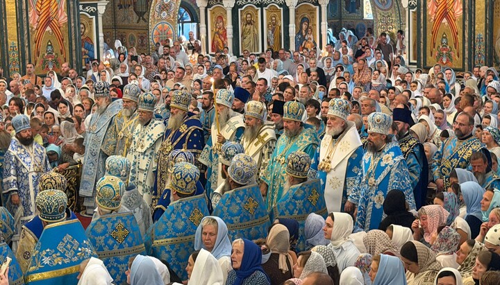Богослужіння у Почаївській лаврі. Фото: t.me/peace_youtube_ua