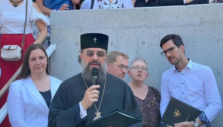 Митрополит Львівський Філарет на відкритті нового корпусу медцентру у Львові. Фото: Фейсбук Бойка