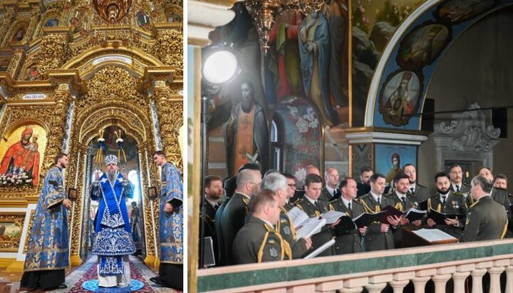 Ансамбль пісні і танцю ЗСУ в Успенському соборі. Фото: ПЦУ