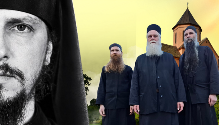 Monk Varsonofiy and the brotherhood of the Holy Trinity Monastery in Buchhagen. Photo: UOJ