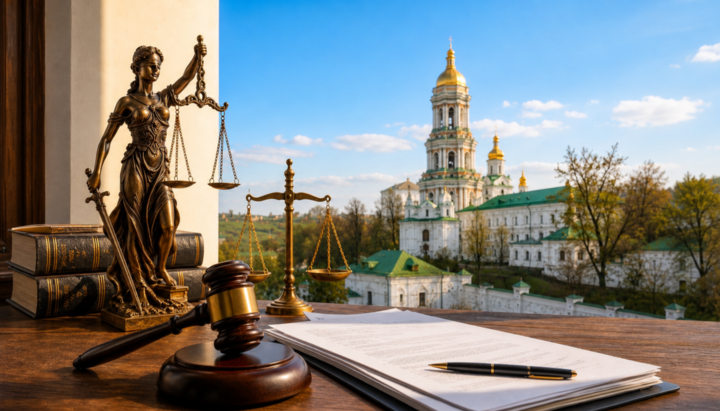 Суд проти Київської митрополії УПЦ. Фото: ШІ-генерація