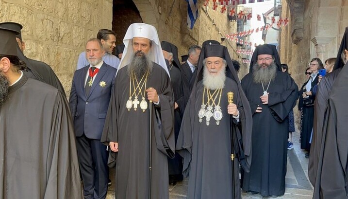 Патріархи Феофіл і Даниїл у Єрусалимі. Фото: Orthodoxia News Agency