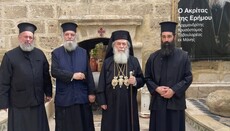 Ο Πατριάρχης Θεόφιλος επισκέφθηκε τη μονή στην Ιεριχώ μετά από φήμες για το κλείσιμό της