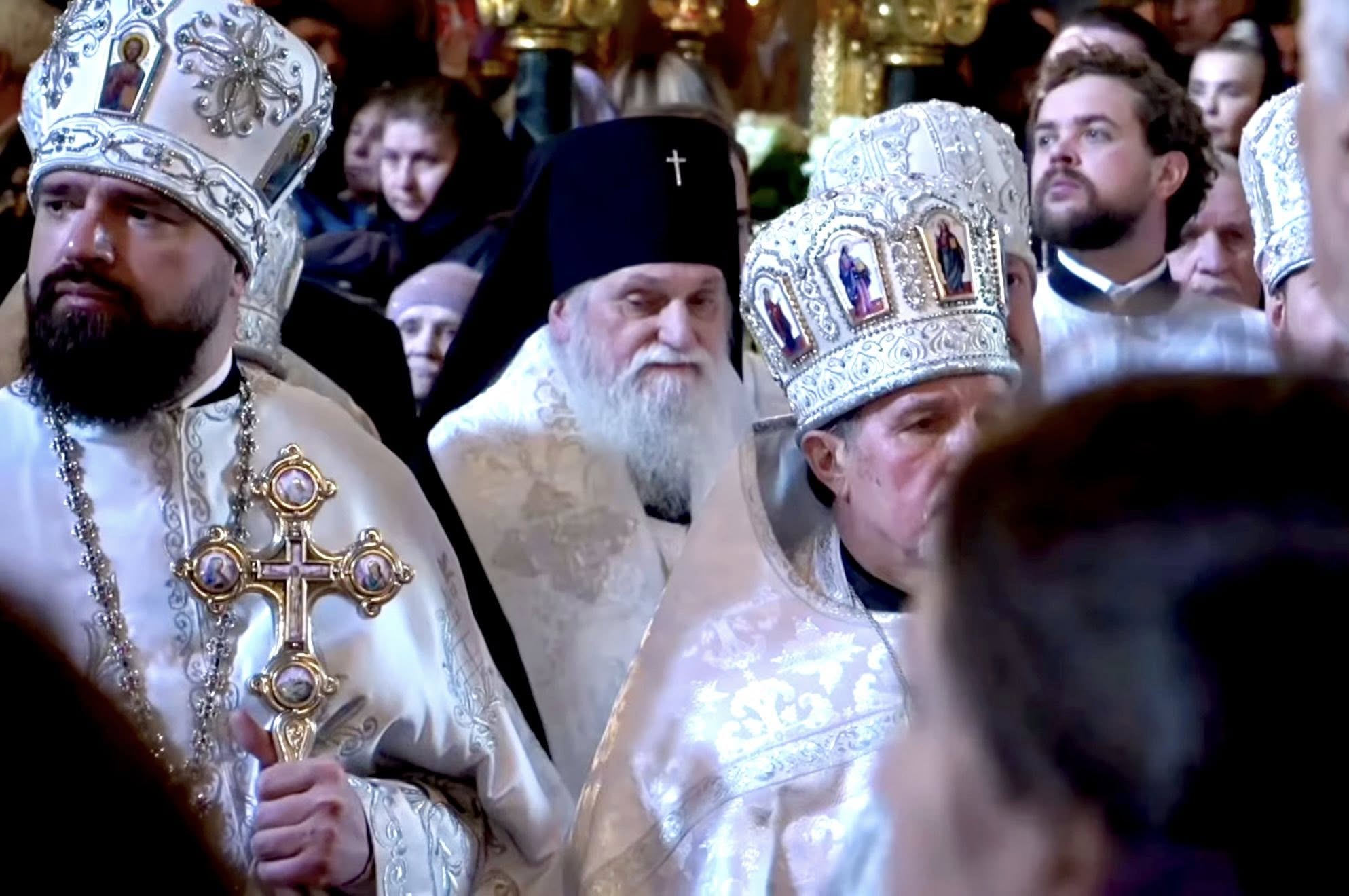 Маруцак разом з &laquo;ієрархами&raquo; ПЦУ на відспівуванні Філарета у Володимирському соборі.